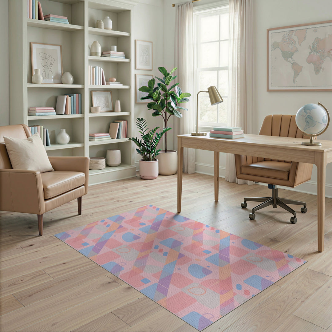 Pastel Geometric Multi-Color Area Rug