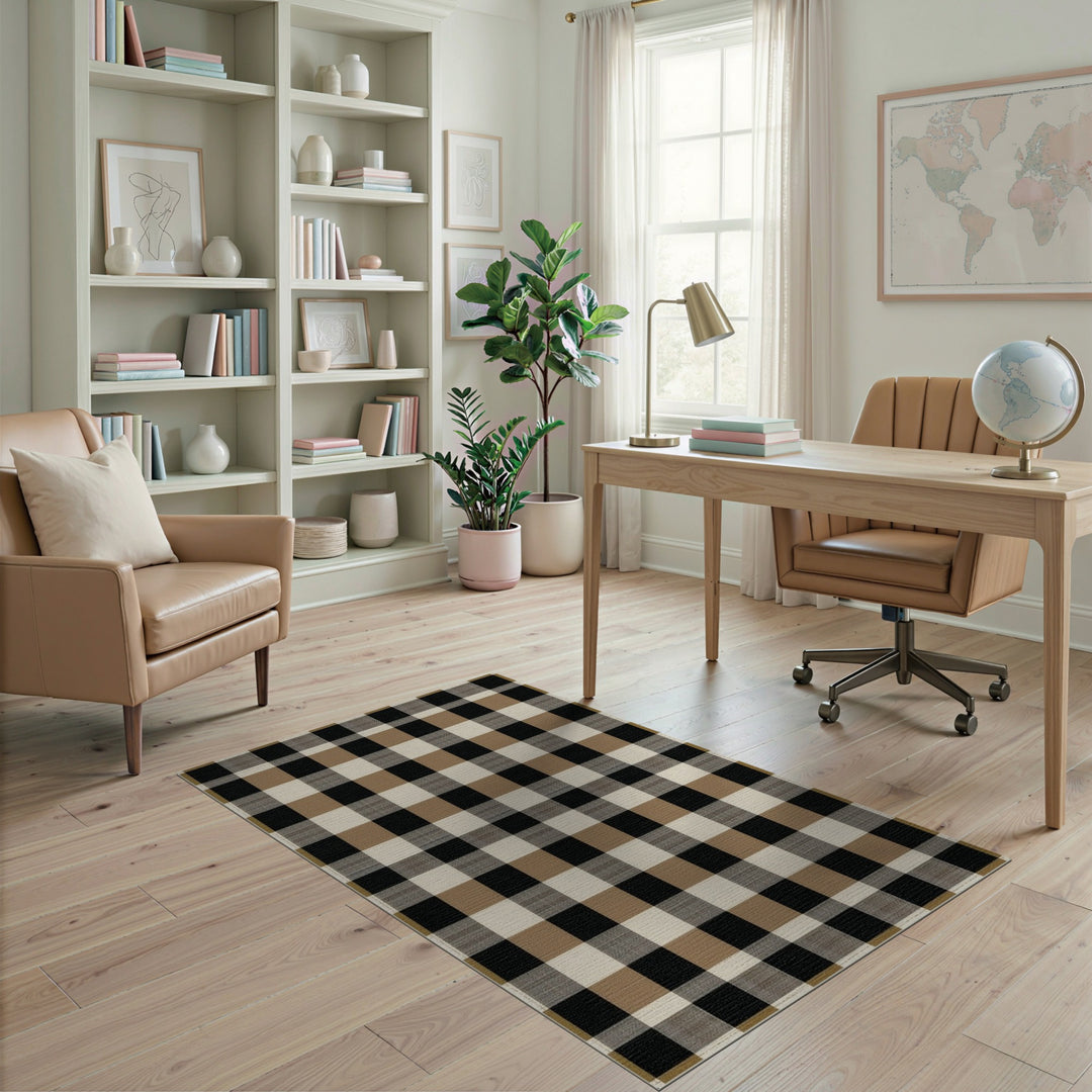 Brown Buffalo Check Area Rug