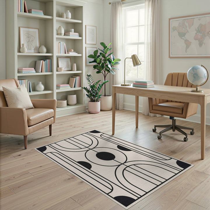 Modern Geometric Arch Area Rug
