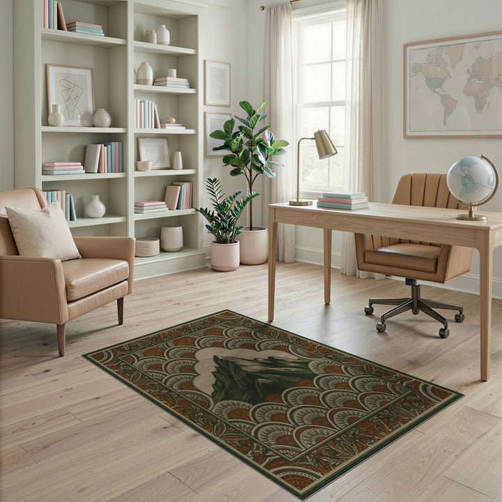 Green Mountain Peak Vintage Area Rug