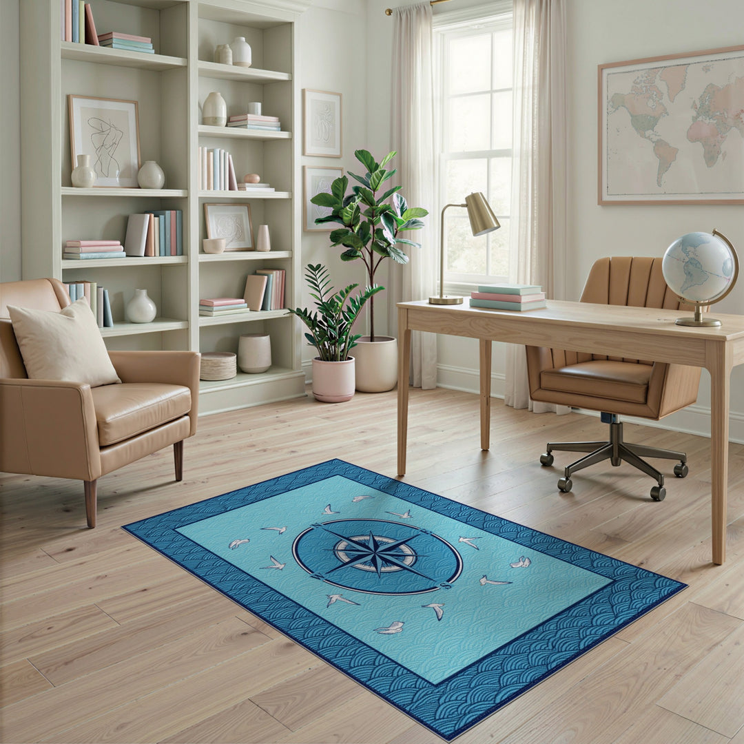 Blue Compass Coastal Area Rug