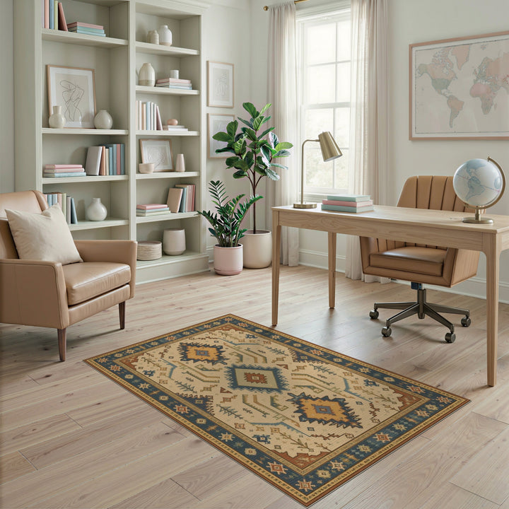 Heritage Tribal Blue Area Rug