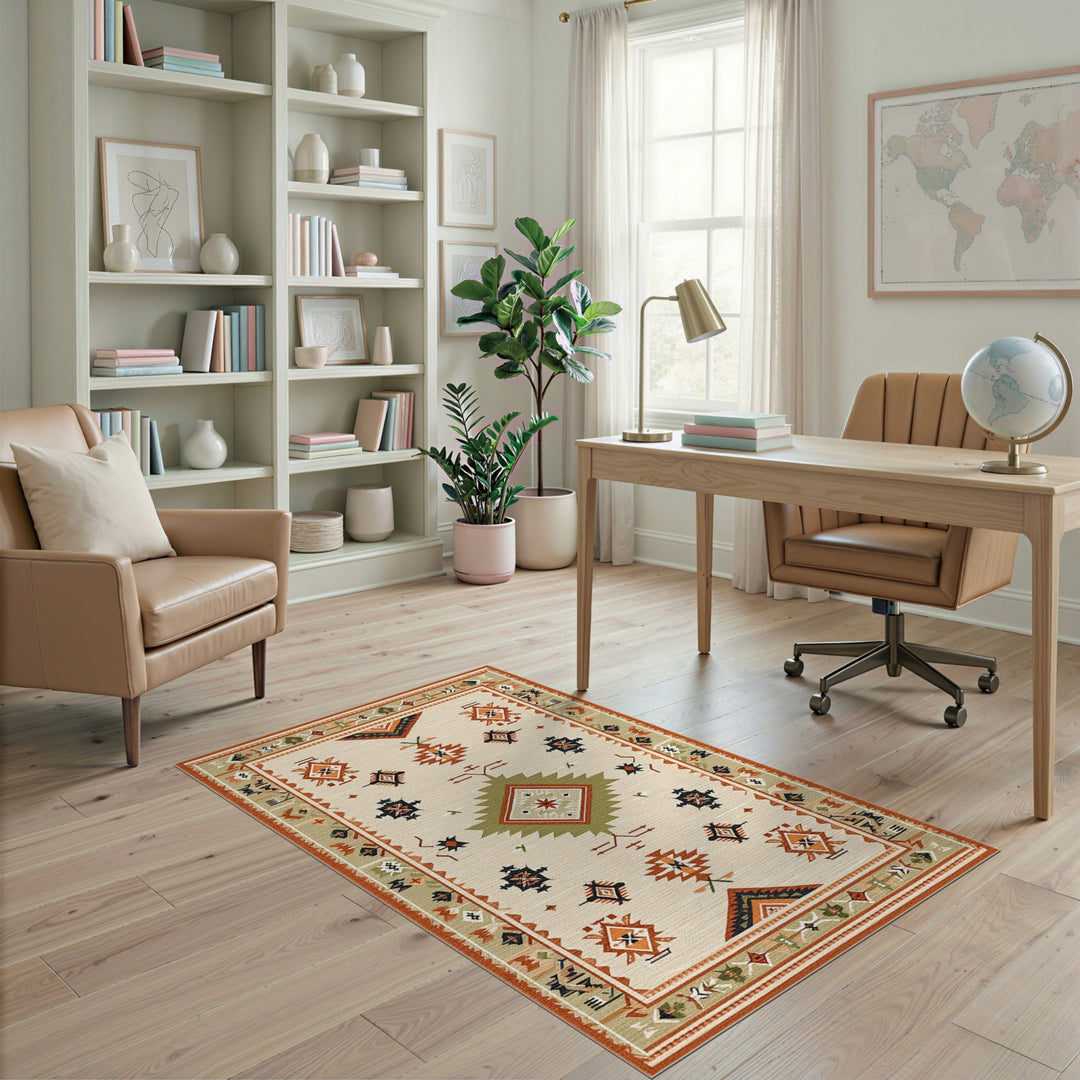 Southwestern Geometric Southwestern Geometric Beige Area Rug