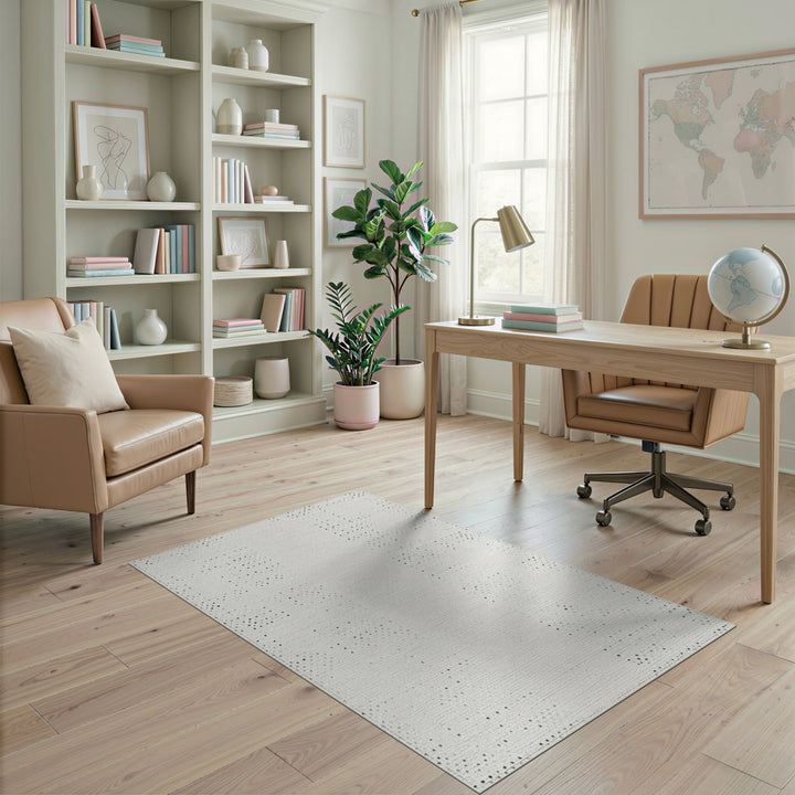 Geometric Modern Black Dot Geometric Area Rug