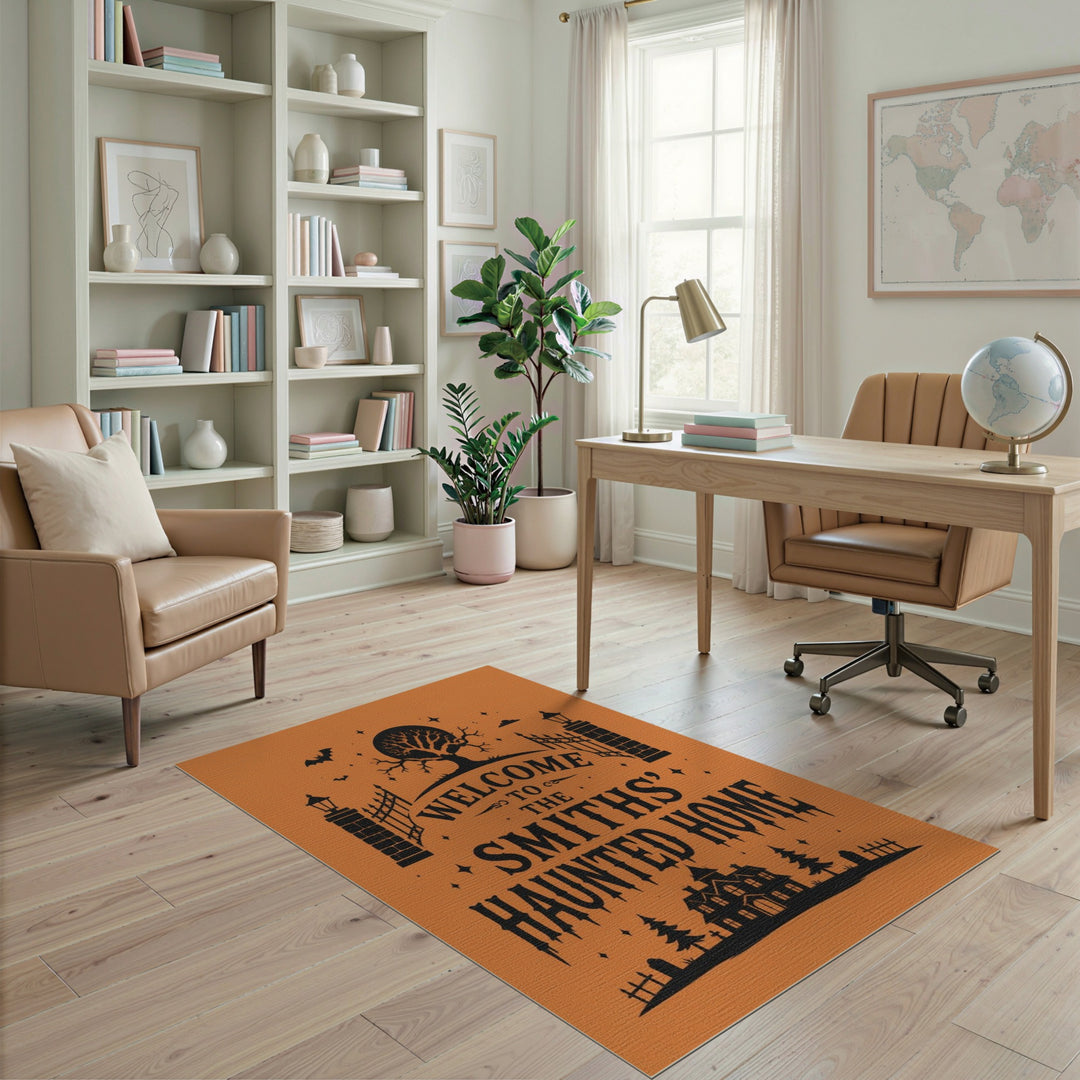 Smiths' Haunted Home Orange Area Rug