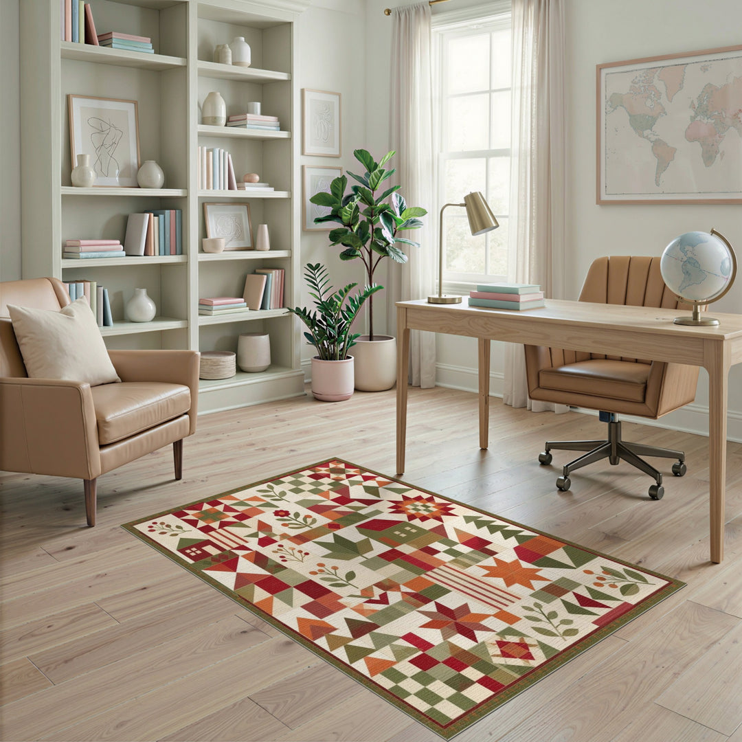 Rustic Patchwork Farmhouse Area Rug