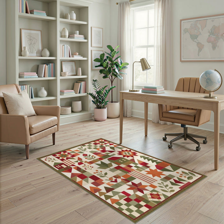 Rustic Patchwork Farmhouse Area Rug