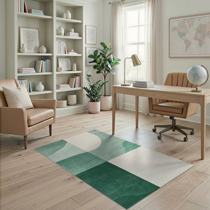 Wave Abstract Area Green Abstract Wave Area Rug