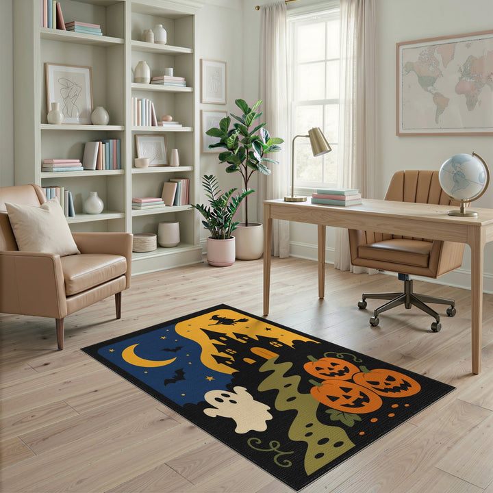 Halloween Haunted Castle Kids Area Rug