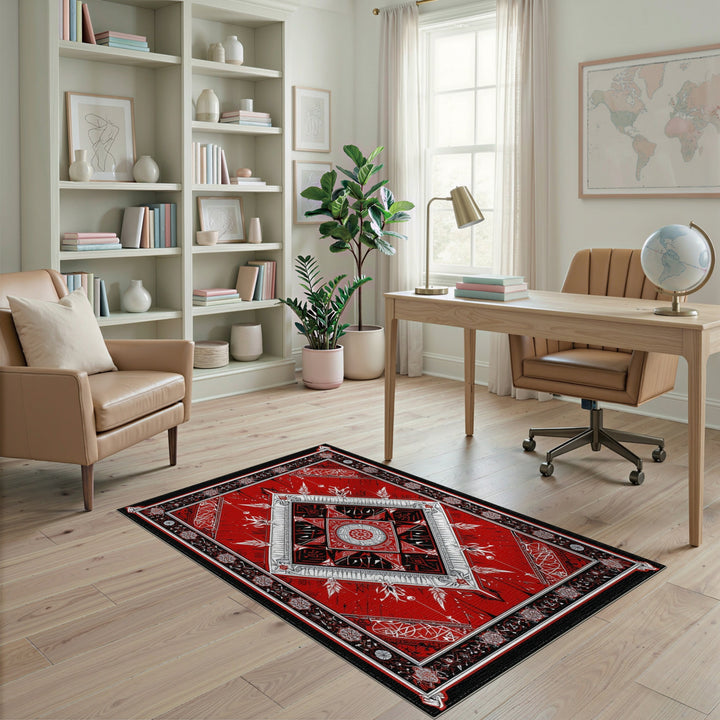 Red Heritage Tribal Red Heritage Tribal Diamond Area Rug