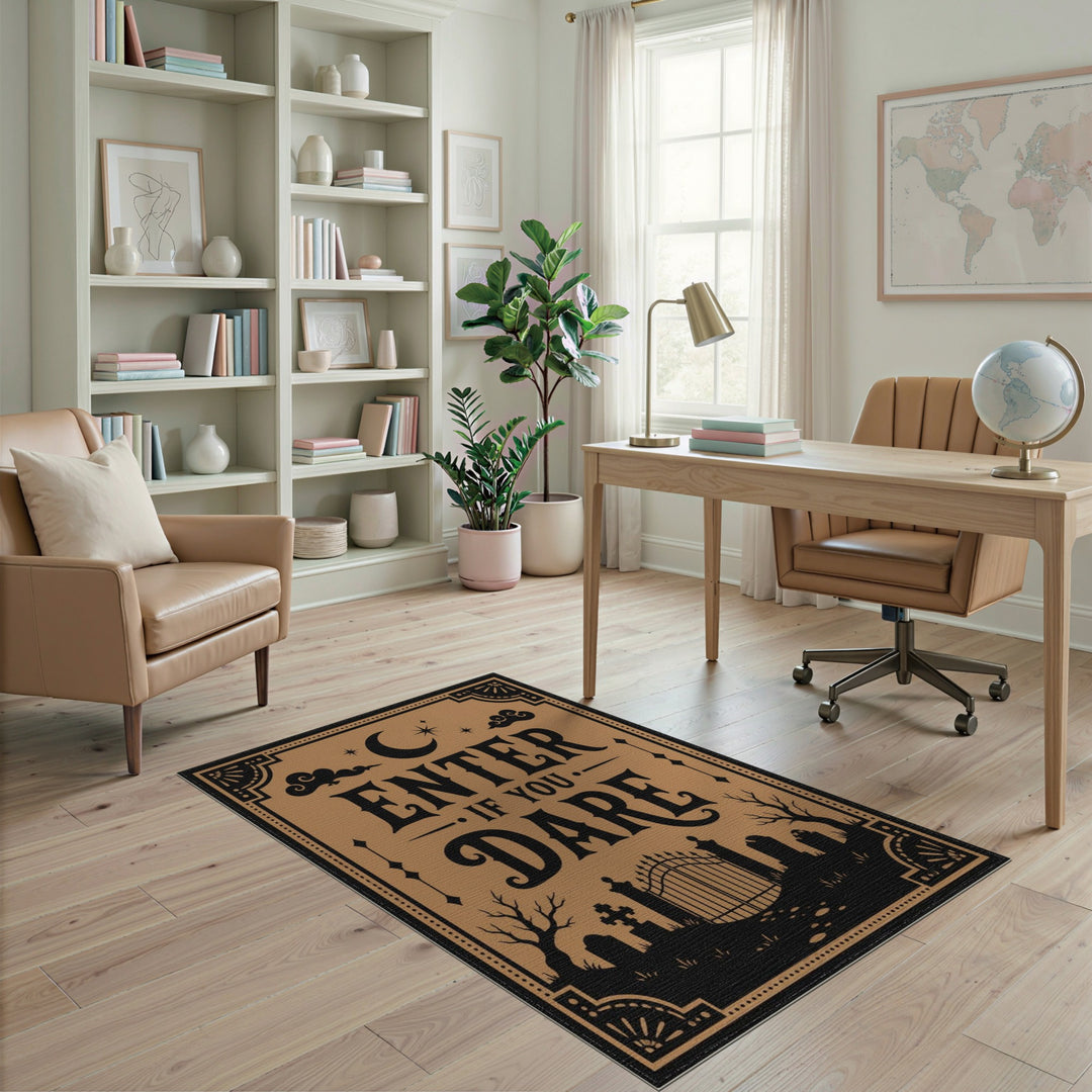 Enter If You Dare Cemetery Area Rug