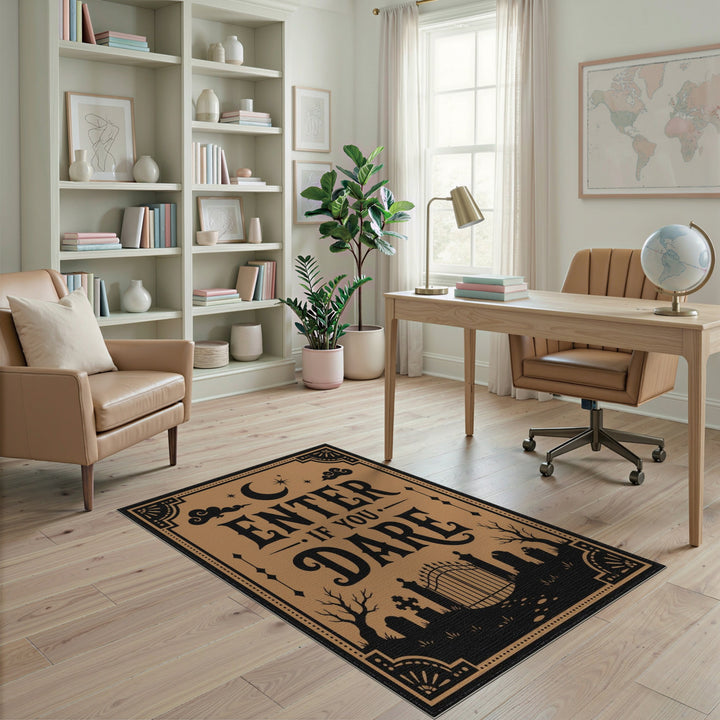 Enter If You Dare Cemetery Area Rug