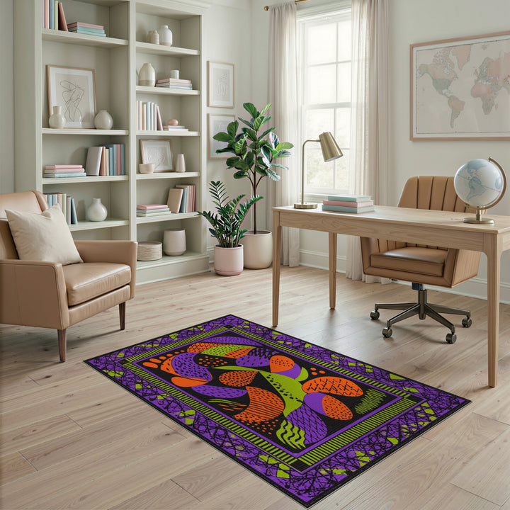 Vibrant Abstract Multi-Color Area Rug
