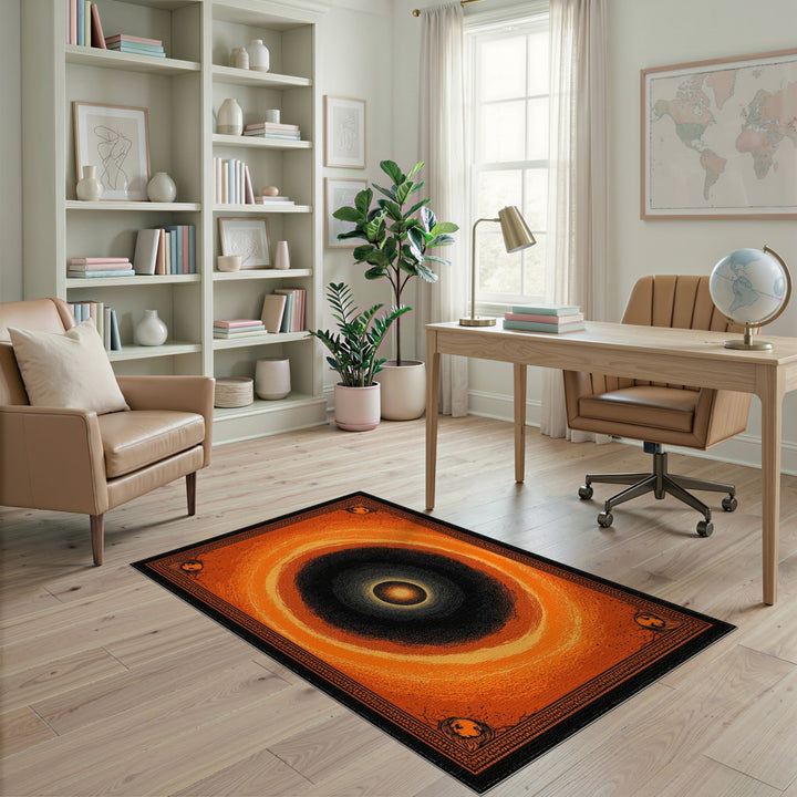 Orange Eclipse Area Rug