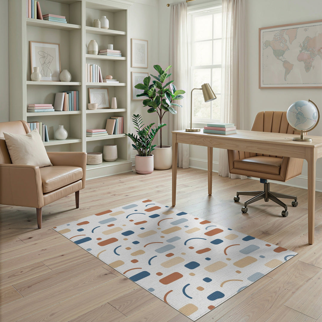Abstract Area Multi-color and Patterns Abstract Multi-Color Area Rug