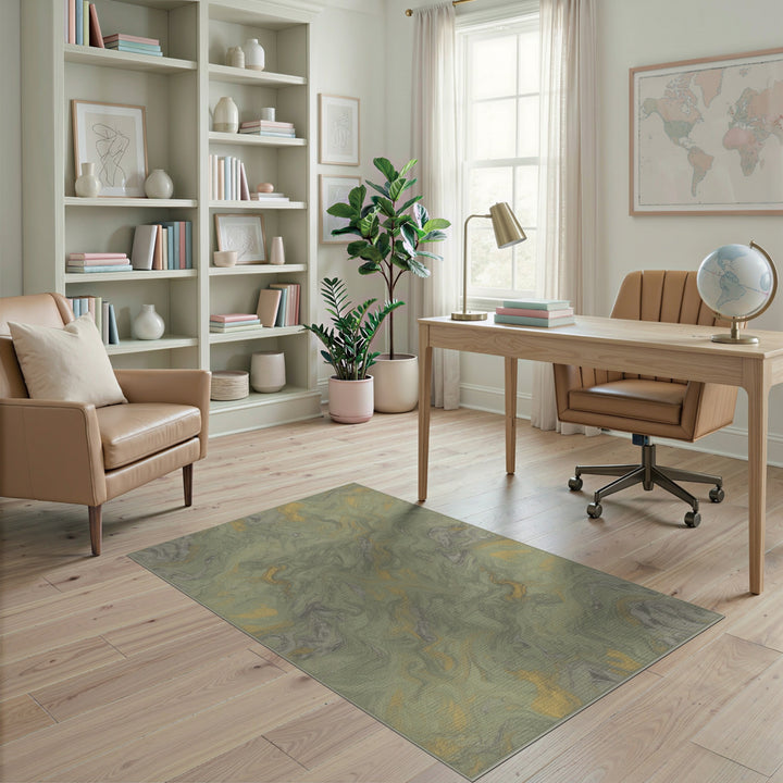 Green Marble Green Marble Swirl Area Rug