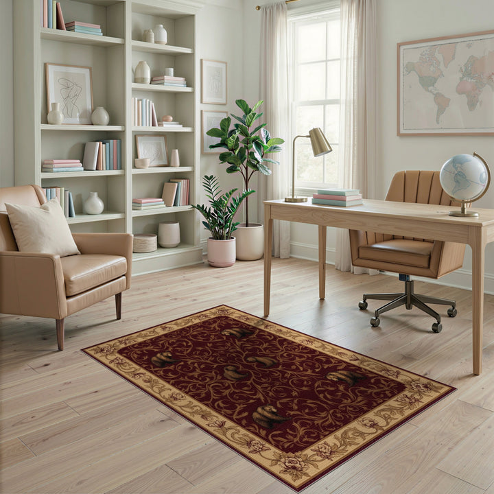 Rustic Red Bear Area Rug