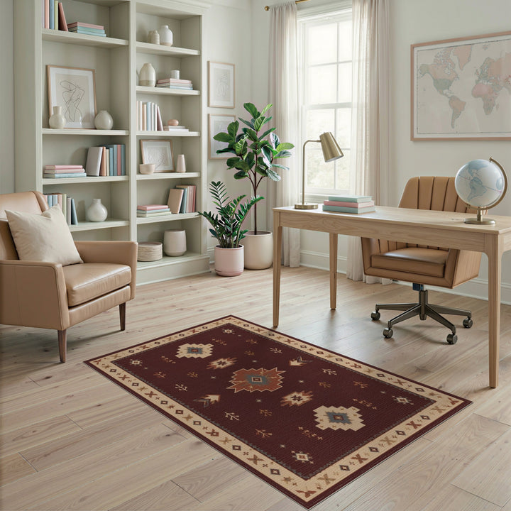 Heritage Tribal Red Tribal Geometric Area Rug