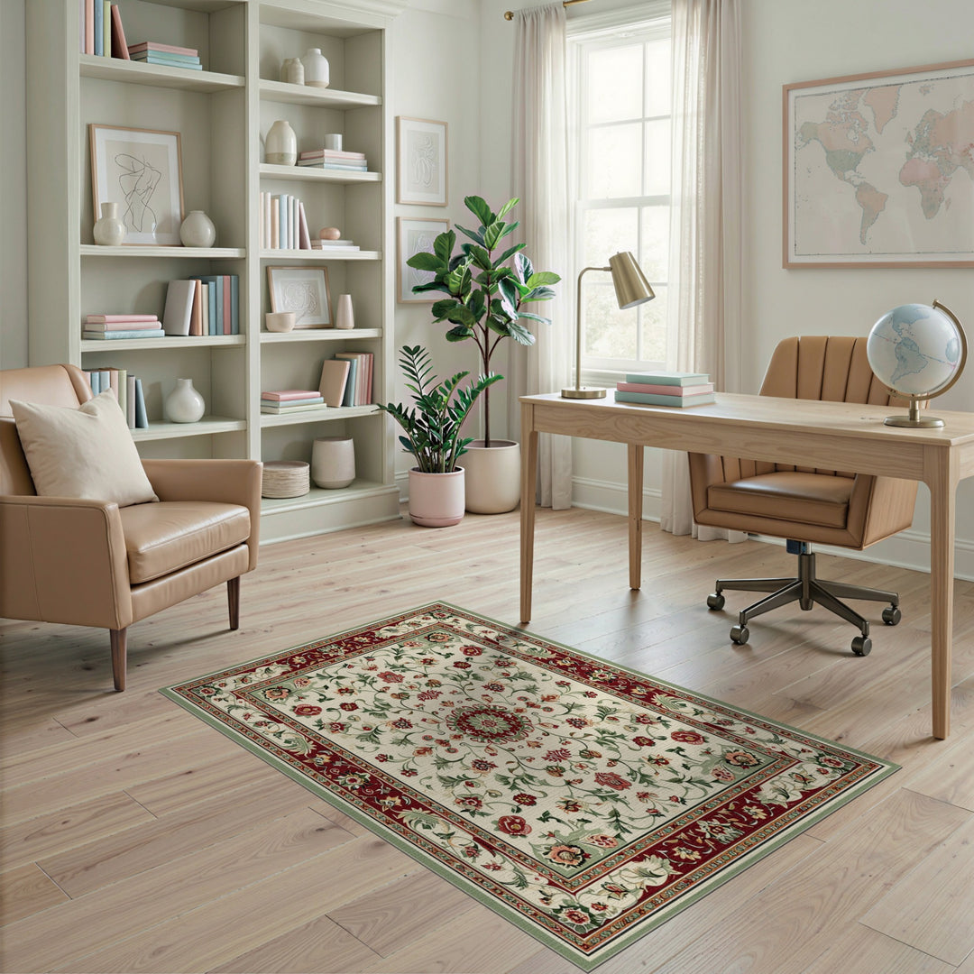 Red Floral Persian Area Rug