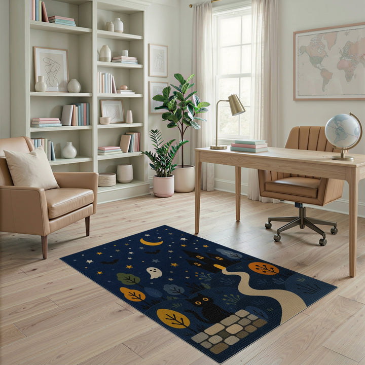 Halloween Night Kids Cartoon Area Rug