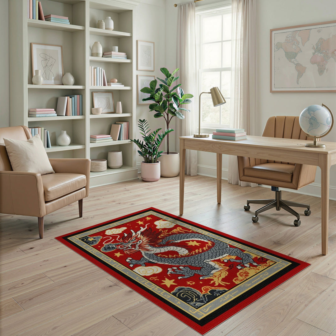 Red Dragon Heritage Area Rug