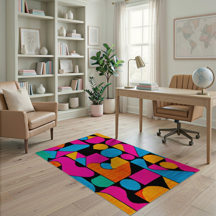Geometric Modern Vivid Geometric Multi-Color Area Rug