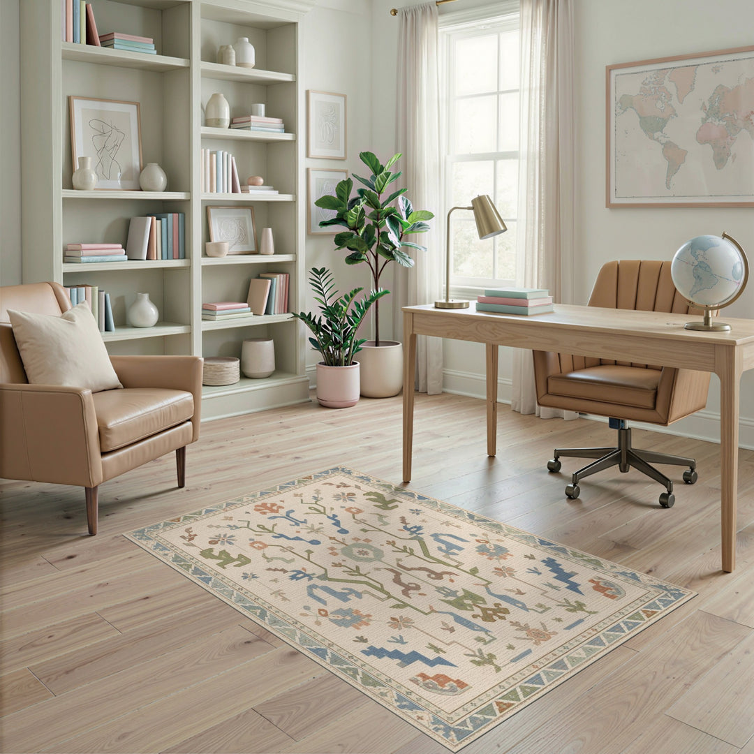 Heritage Tribal Blue Teal Area Rug