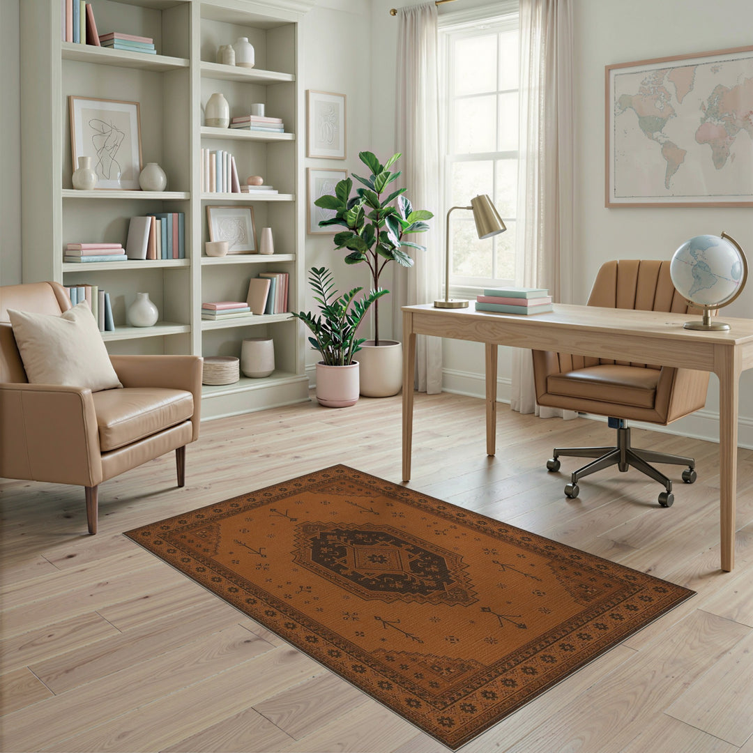 Southwestern Brown Geometric Area Rug
