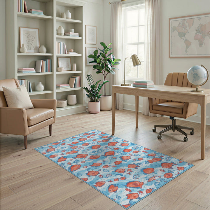 Ocean Fish Washable Area Rug
