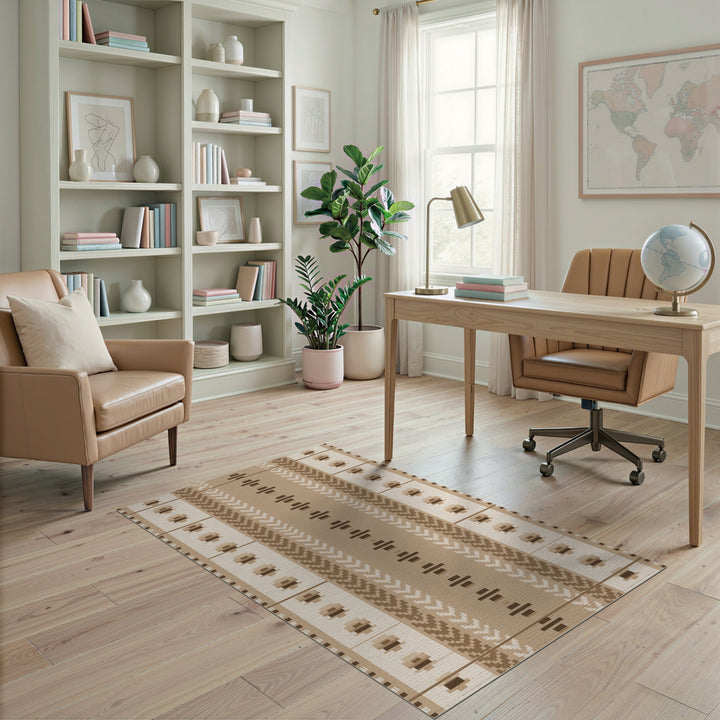 Brown Tan Heritage Tribal Heritage Tribal Area Rug