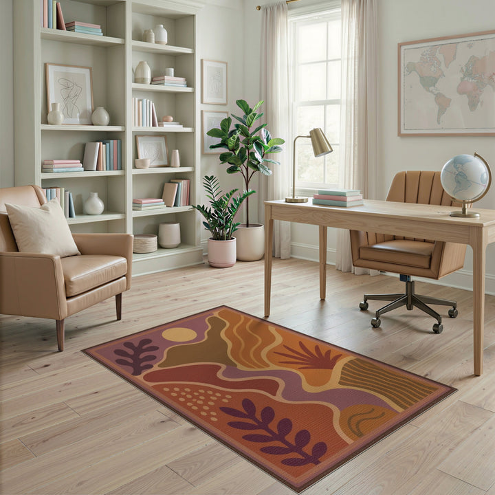 Abstract Sunset Multi-Color Area Rug