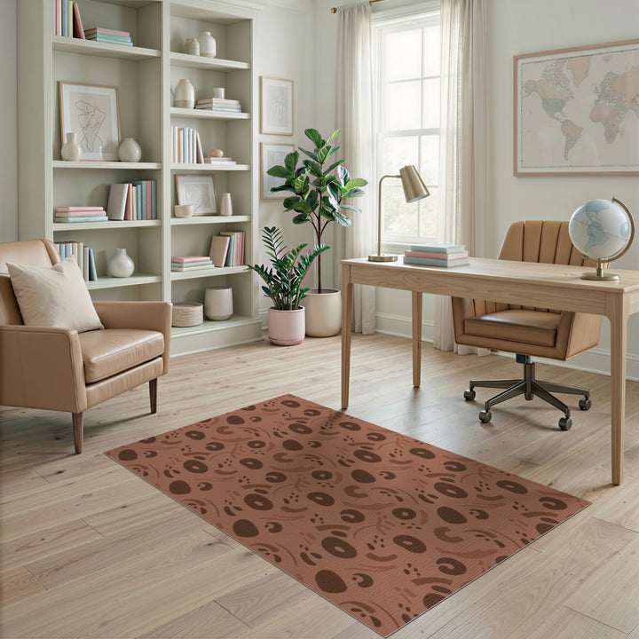 Brown and Tan Abstract Area Abstract Brown Area Rug