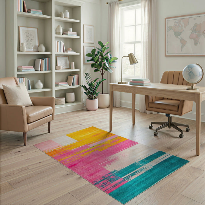 Vibrant Abstract Multi-Color Area Rug