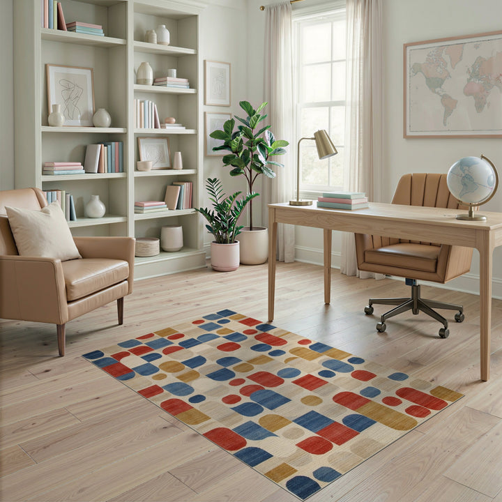 Modern Geometric Multi-Color and Patterns Area Rug