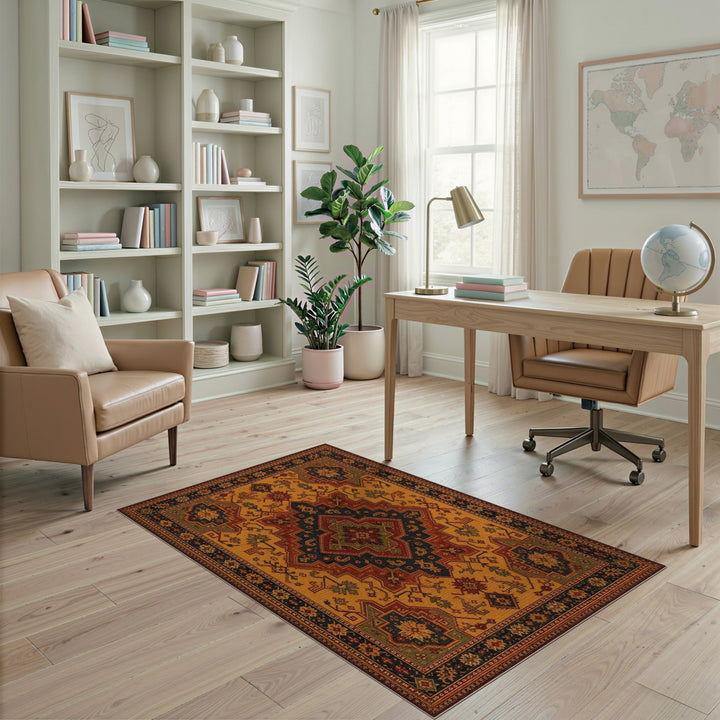 ODIKA Traditional Persian Medallion Area Rug
