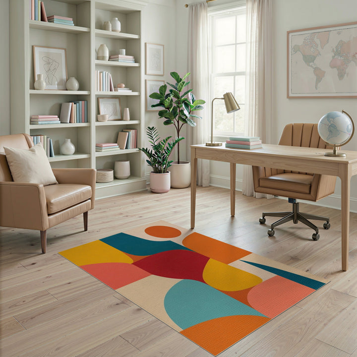 Abstract Area Vivid Multi-Color Abstract Area Rug