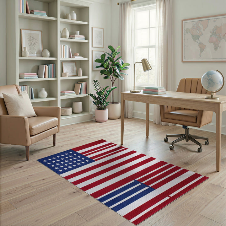 American Flag Washable Area Rug