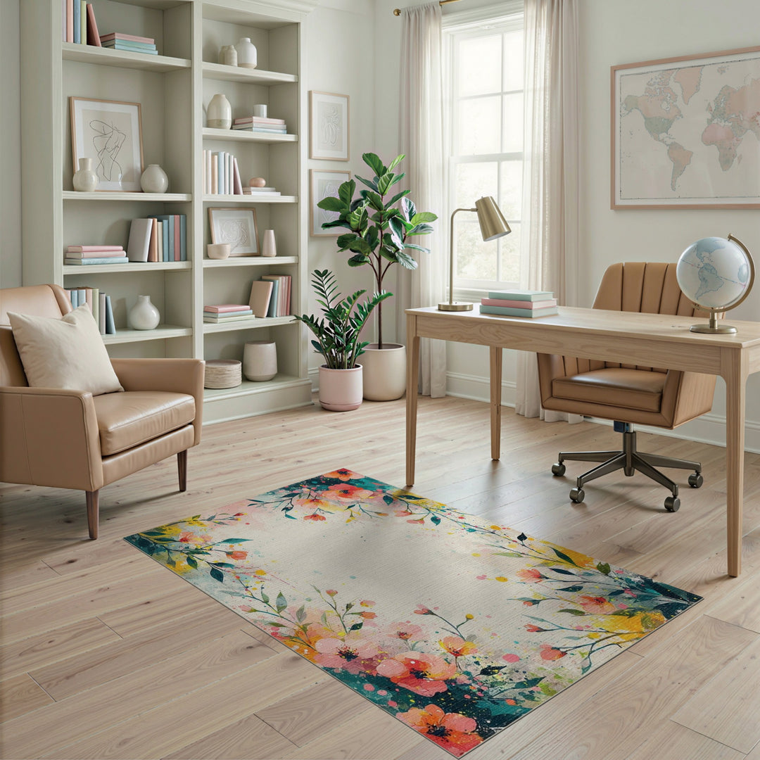Vibrant Floral Bloom Area Rug