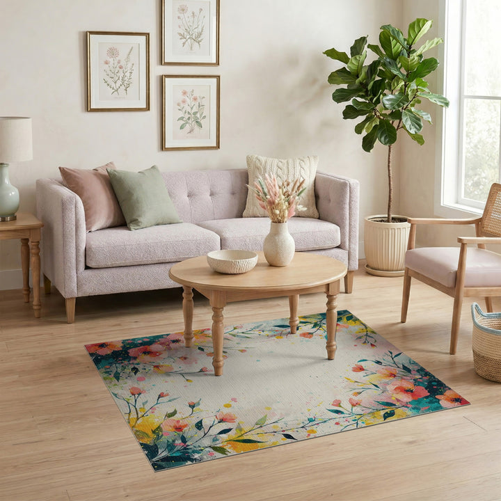 Vibrant Floral Bloom Area Rug