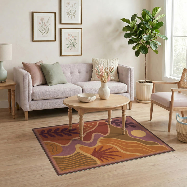 Abstract Sunset Multi-Color Area Rug