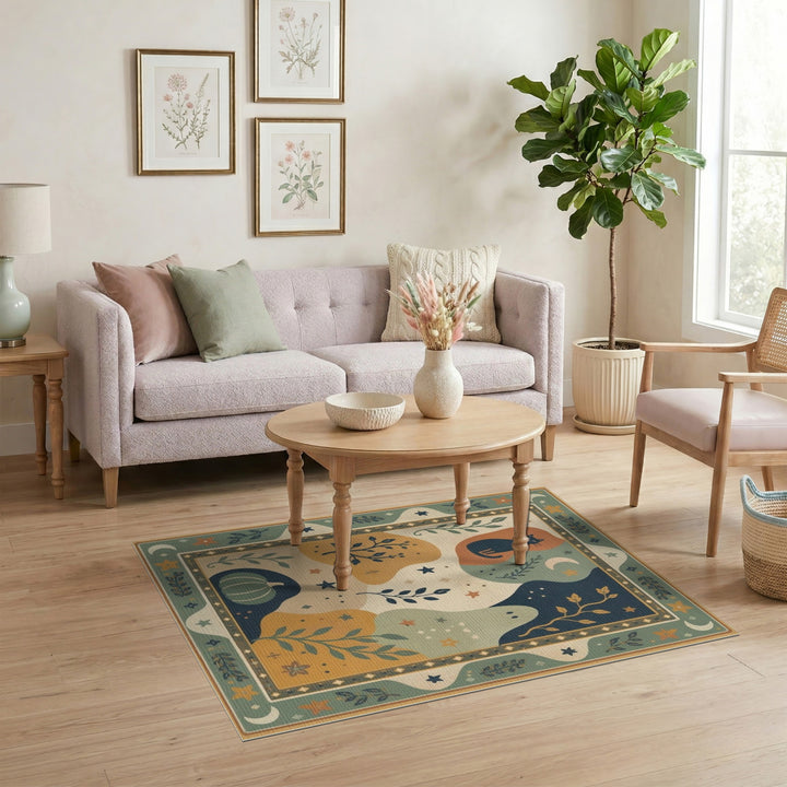 Whimsical Cat Ghost Kids Area Rug