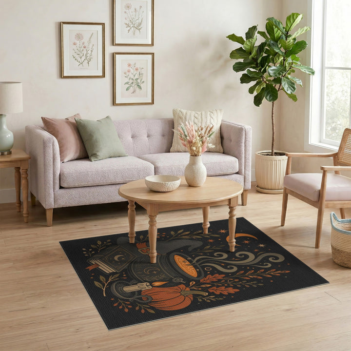 Witch Cauldron Pumpkin Area Rug