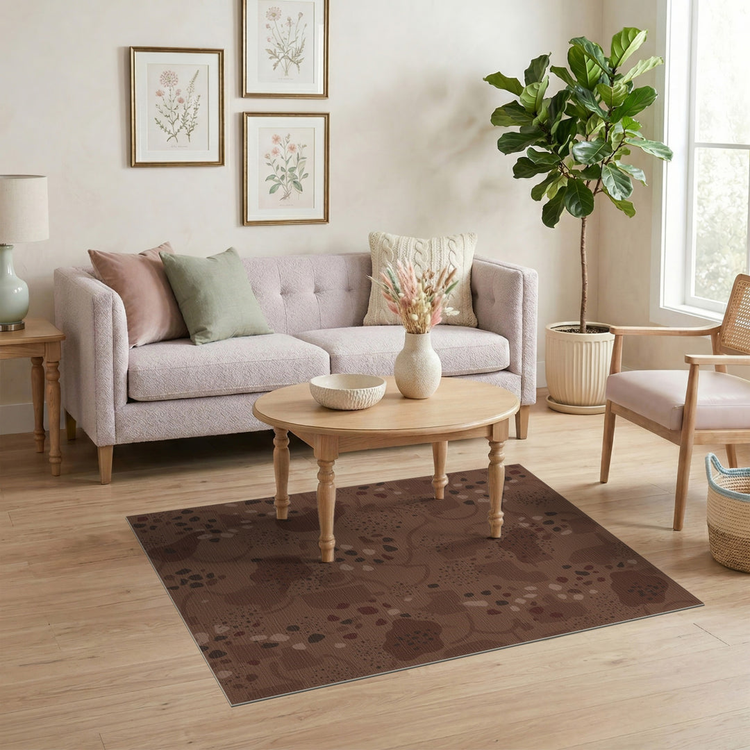 Abstract Brown Area Rug
