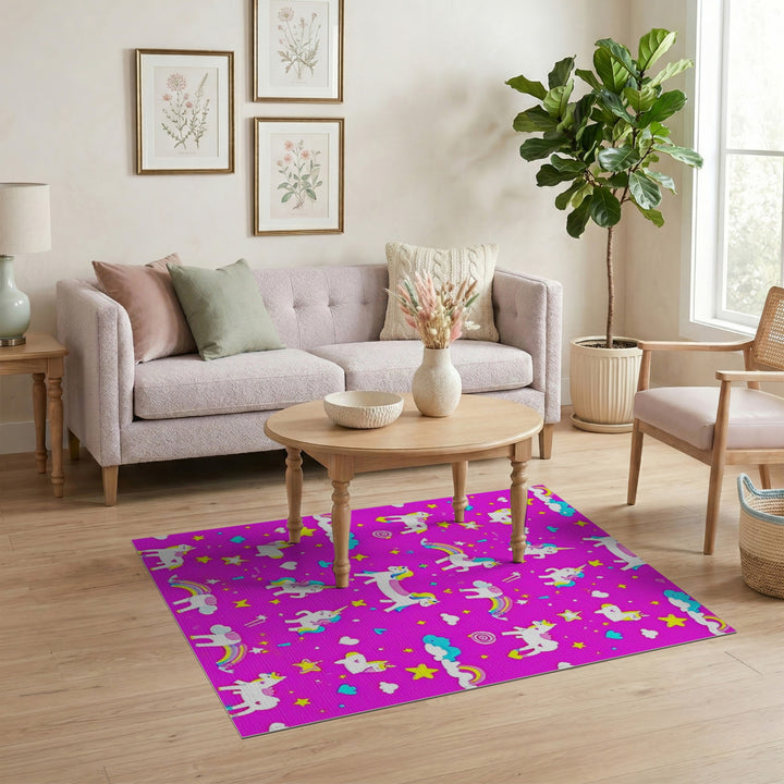 Pink Unicorn Magic Kids Area Rug