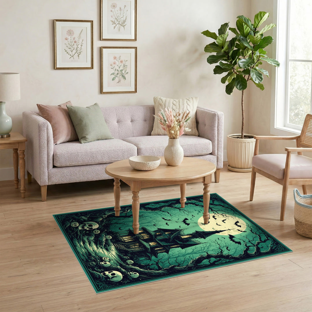 Haunted Mansion Spooky Area Rug