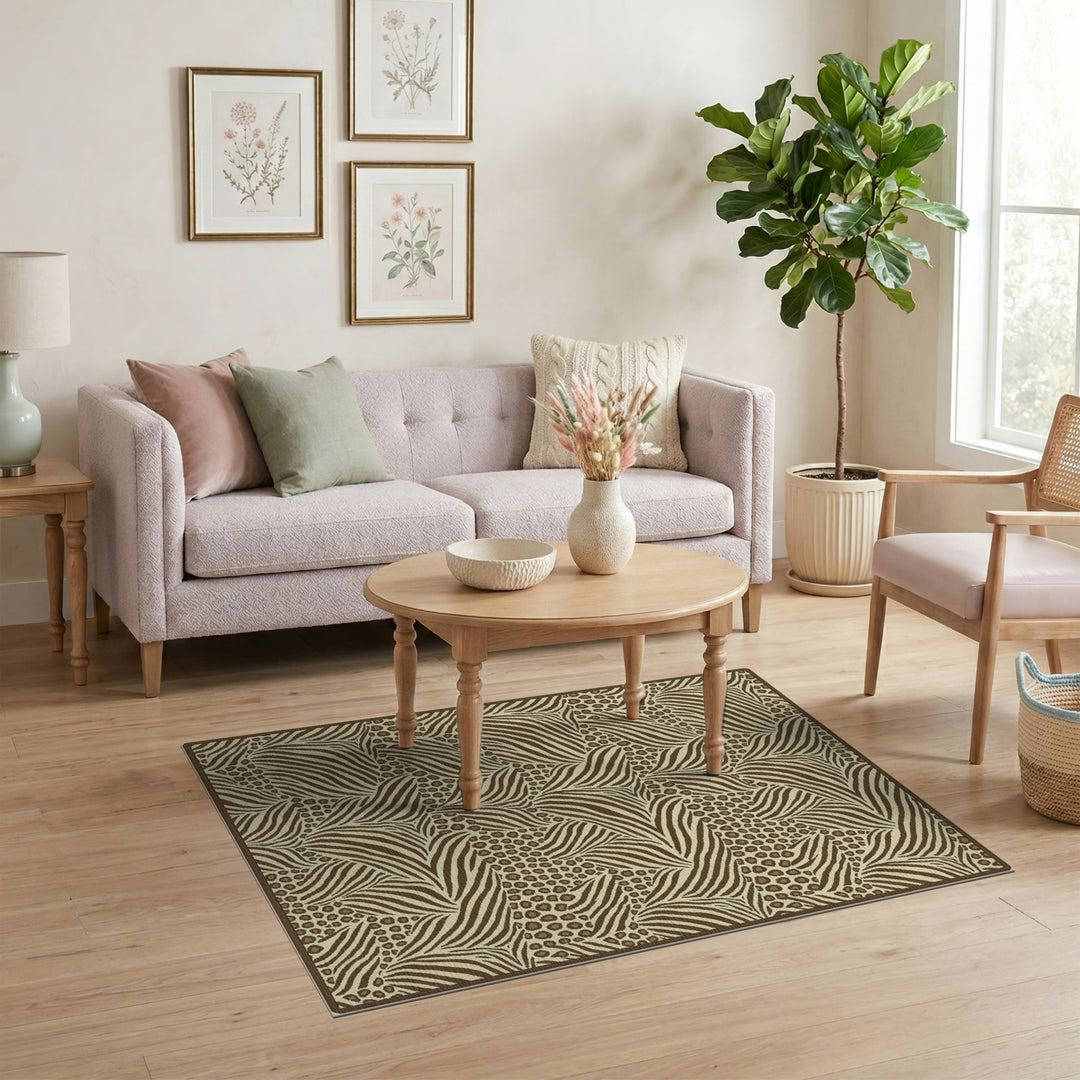 Brown Heritage Tribal Area Rug