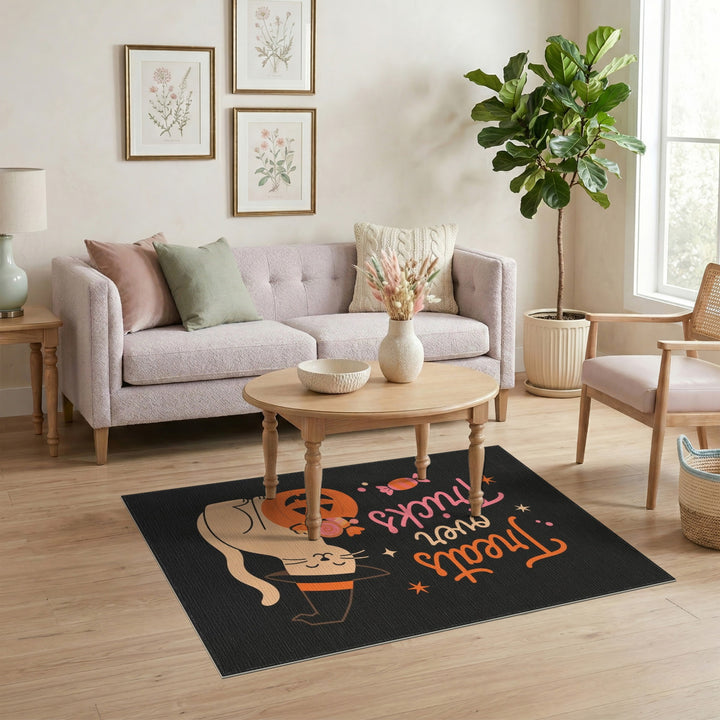 Tricks Over Treats Cat Area Rug