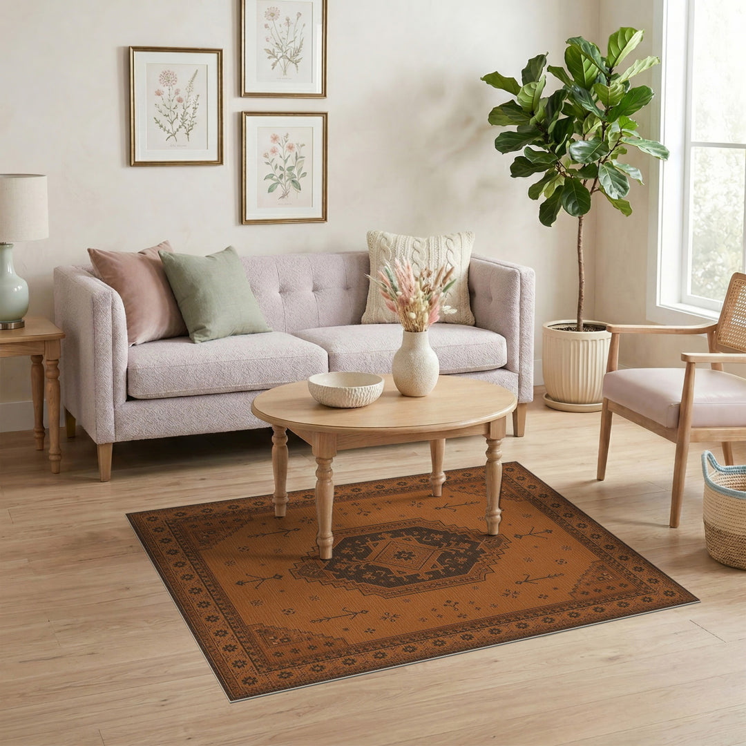 Southwestern Brown Geometric Area Rug