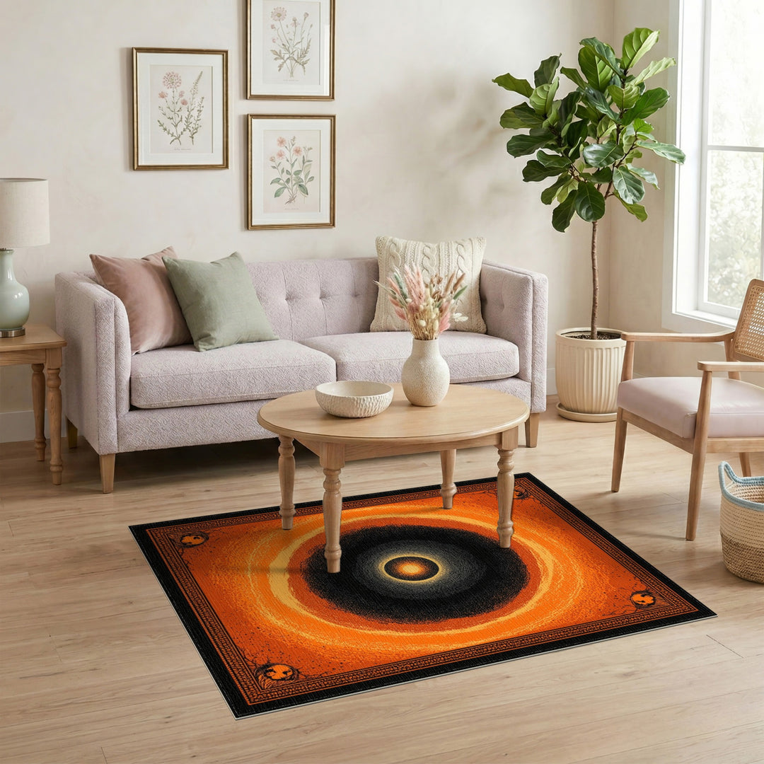 Orange Eclipse Area Rug