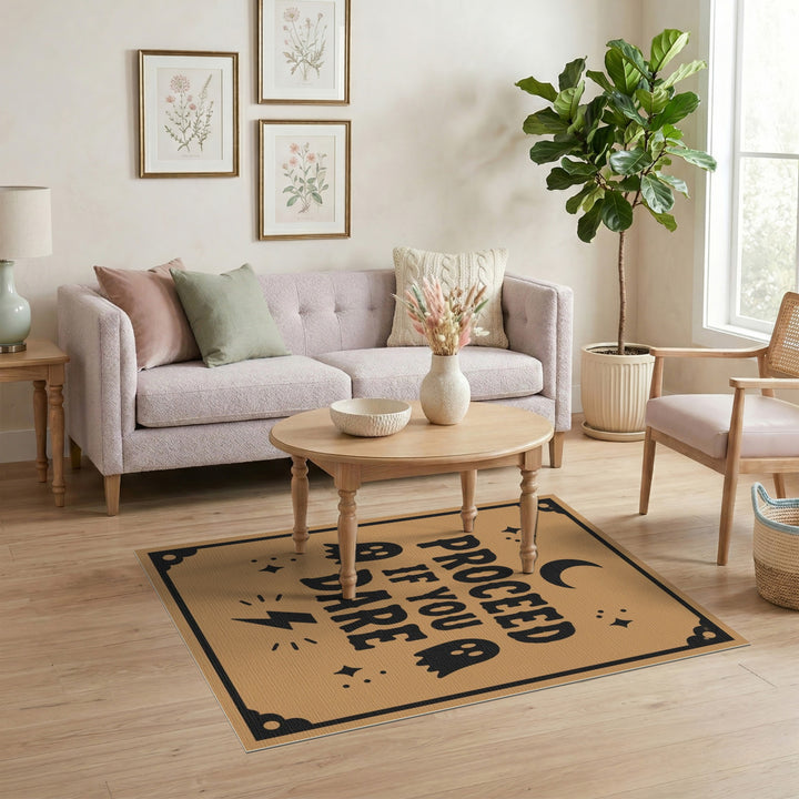 Proceed If You Dare Ghost Halloween Area Rug